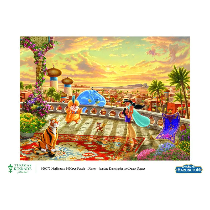 1000pc Thomas Kinkade: Disney - Jasmine Dancing in the Desert Sunset Puzzle