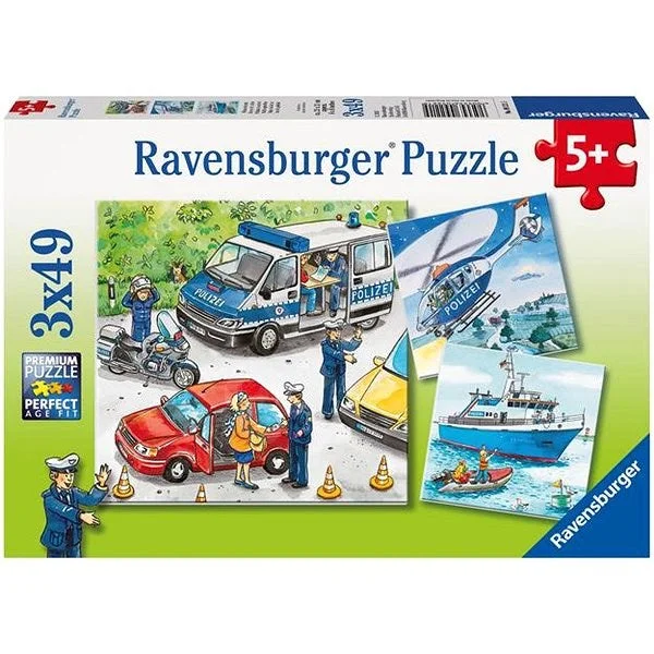 3x49pc Police in Action Puzzle