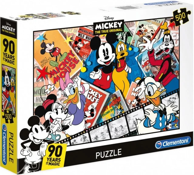 Clementoni Puzzle Disney Mickey Mouse 90 Years of Magic Puzzle 500 pieces  Jigsaw Puzzl