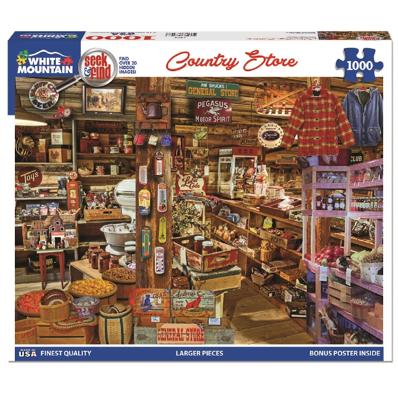 Country Store Seak and Find 1000 Piece Puzzle White Mountain