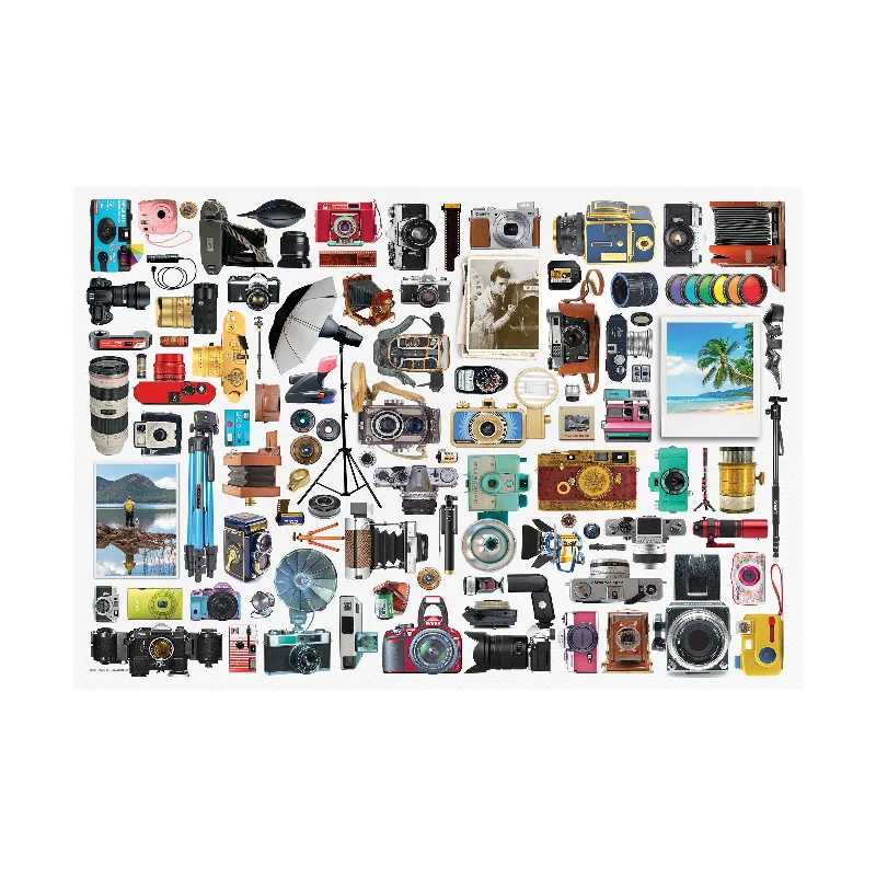 Classic Cameras Collectible Shaped Tin Puzzle: 550 Pcs