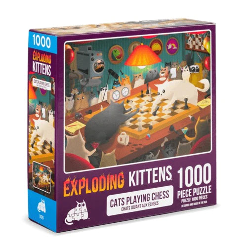 Puzzle Cats Playing Chess 1000 pieces