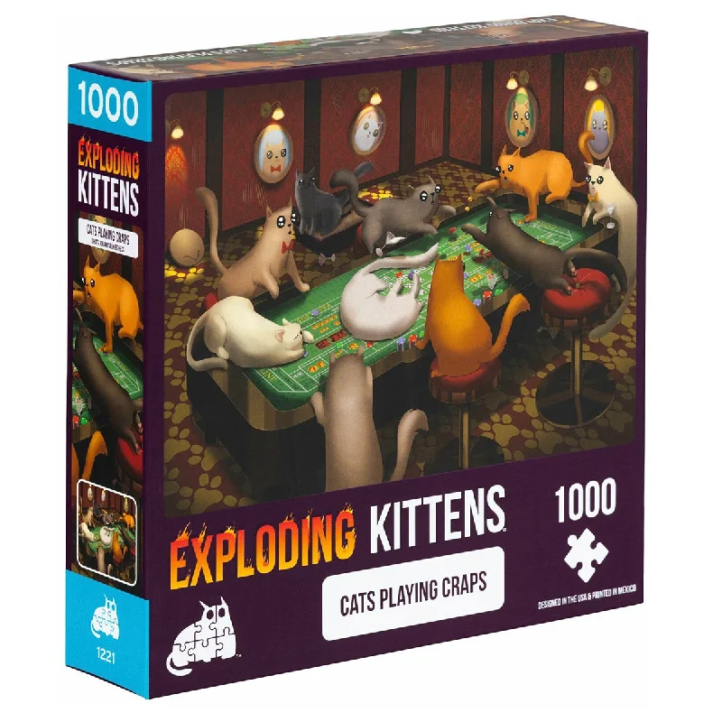 Exploding Kittens Puzzle Cats Playing Craps 1,000 pieces