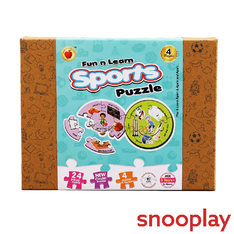 Fun n Learn Sports & Equipments Puzzle - 24 PCS