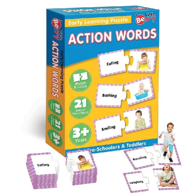 Action Words Early Learning Puzzle Game (42 Pieces)