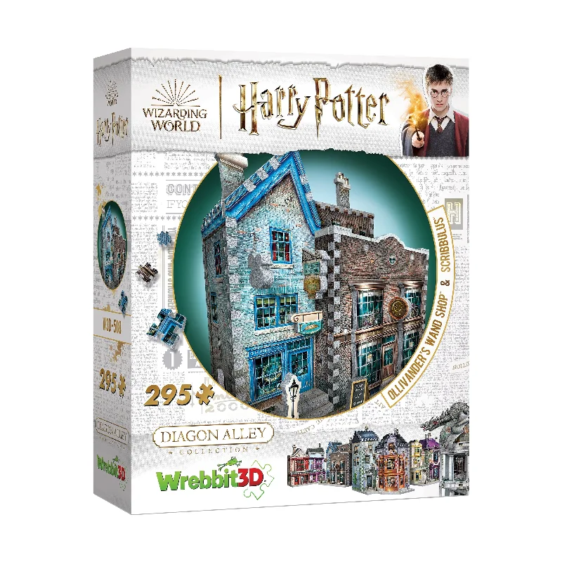 Harry Potter Diagon Alley Collection - Ollivander's Wand Shop & Scribbulus 3D Puzzle: 295 Pcs