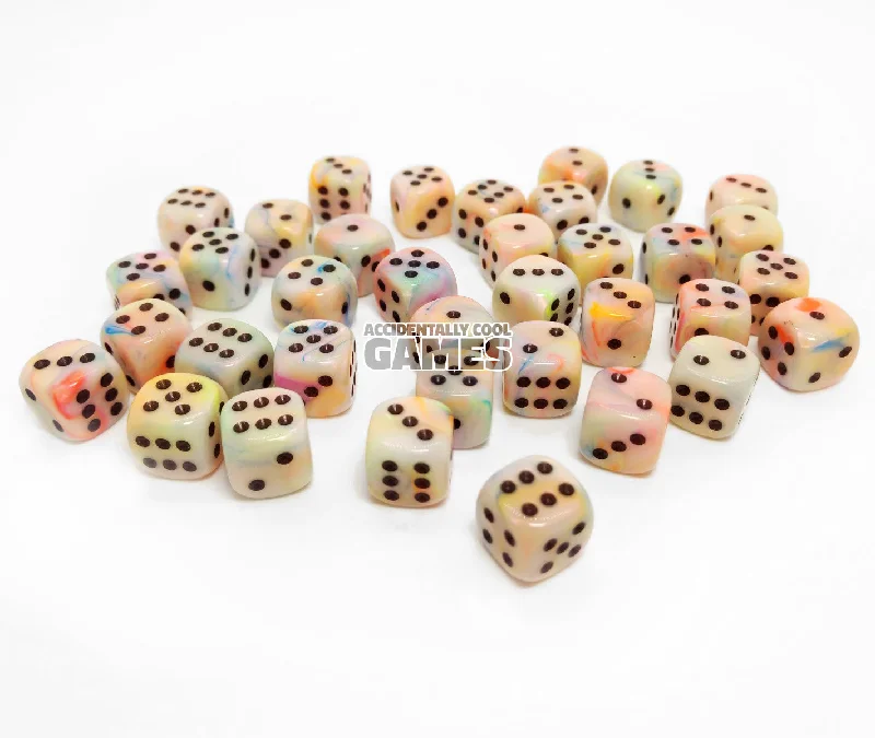 Chessex 27842 Festive Circus/Black 12mm d6 Dice Block [36ct]