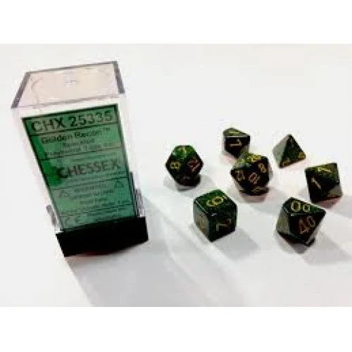 Chessex - 7 Piece - Speckled - Golden Recon