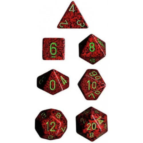 Chessex - 7 Piece - Speckled - Strawberry