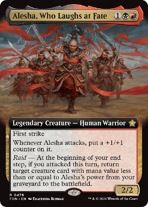 Alesha, Who Laughs at Fate (FDN-476) - Foundations: (Extended Art) Foil [Rare]