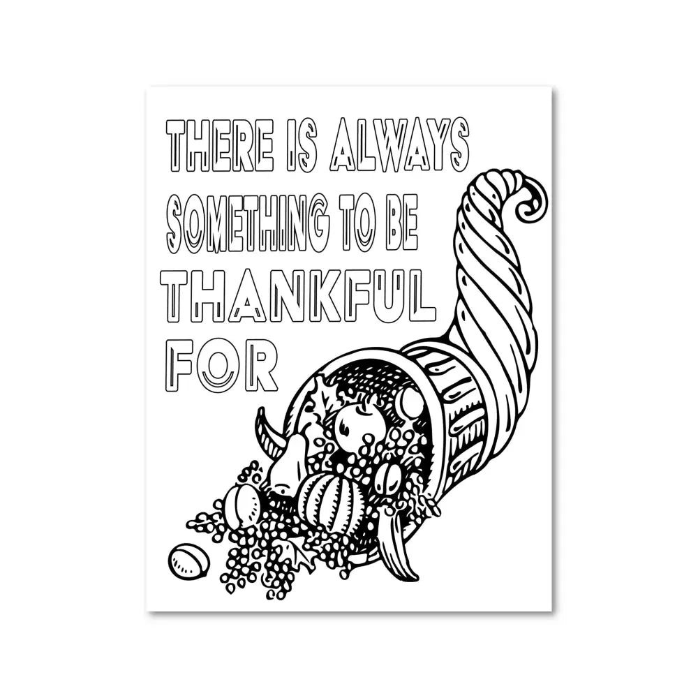 "Always Something to be Thankful for" PLR Coloring Page