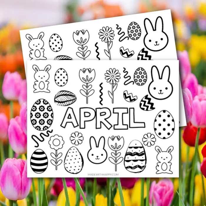 April Coloring Page