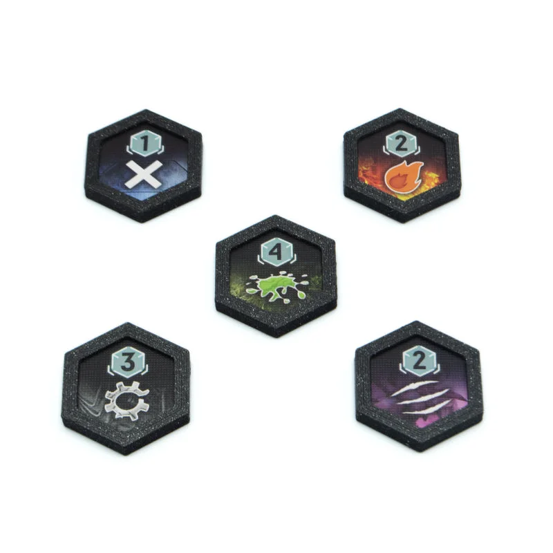 BGExpansions - Nemesis & Nemesis: Lockdown: Exploration Token Shields / Protectors (30 Pieces)