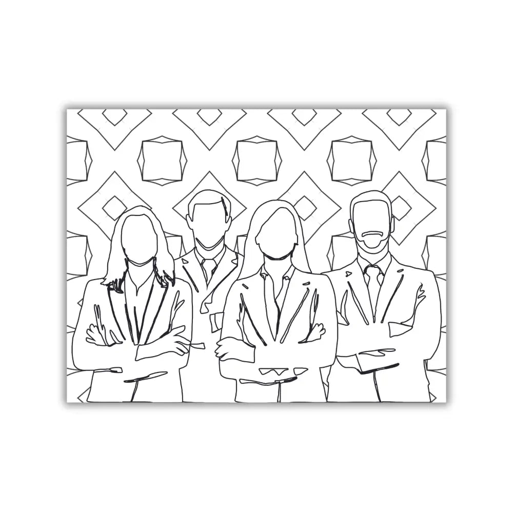 "Business People" PLR Coloring Page