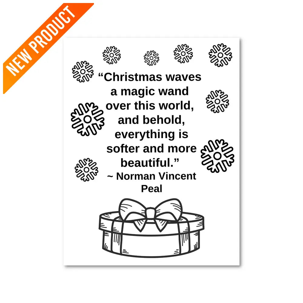 "Christmas Magic" Quote PLR Coloring Page