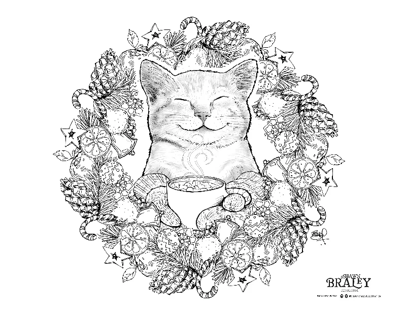 Cocoa Kitty coloring page