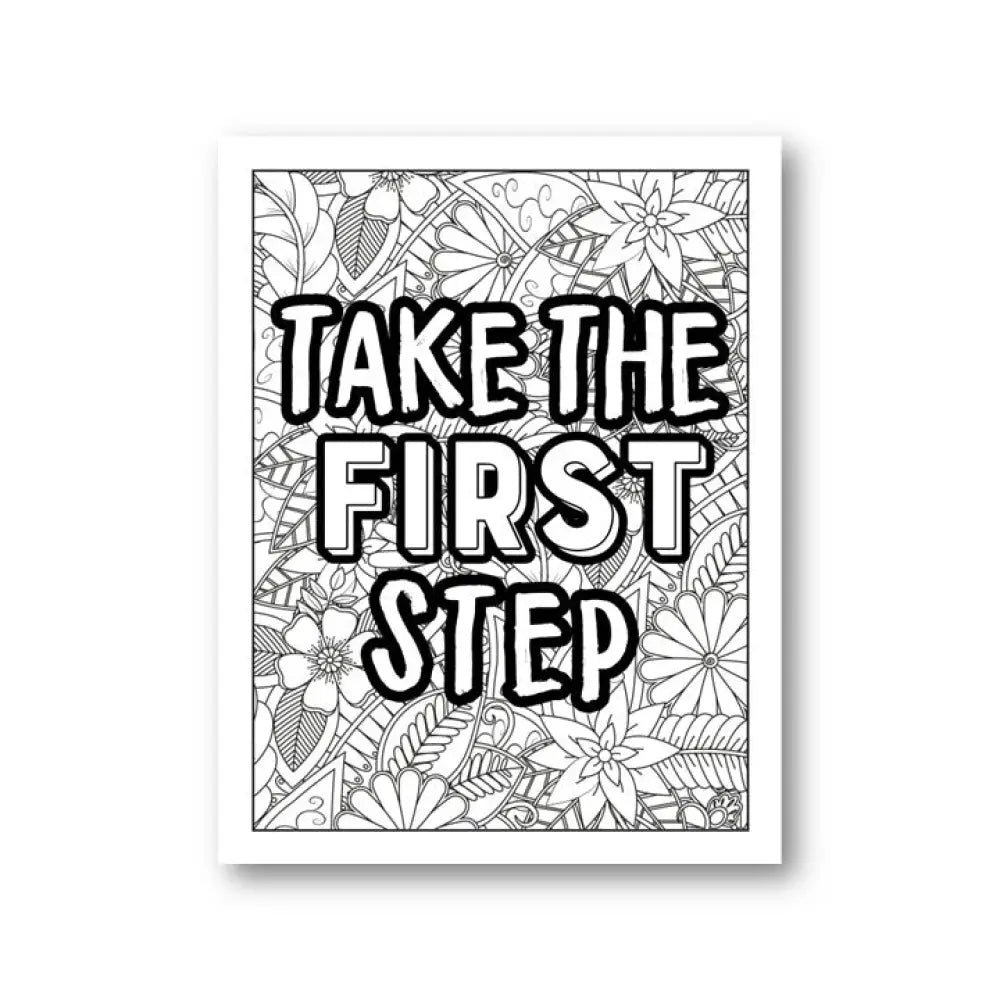 "Take the First Step" PLR Coloring Page