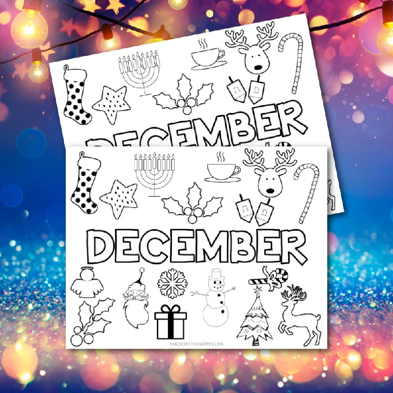 December Coloring Page