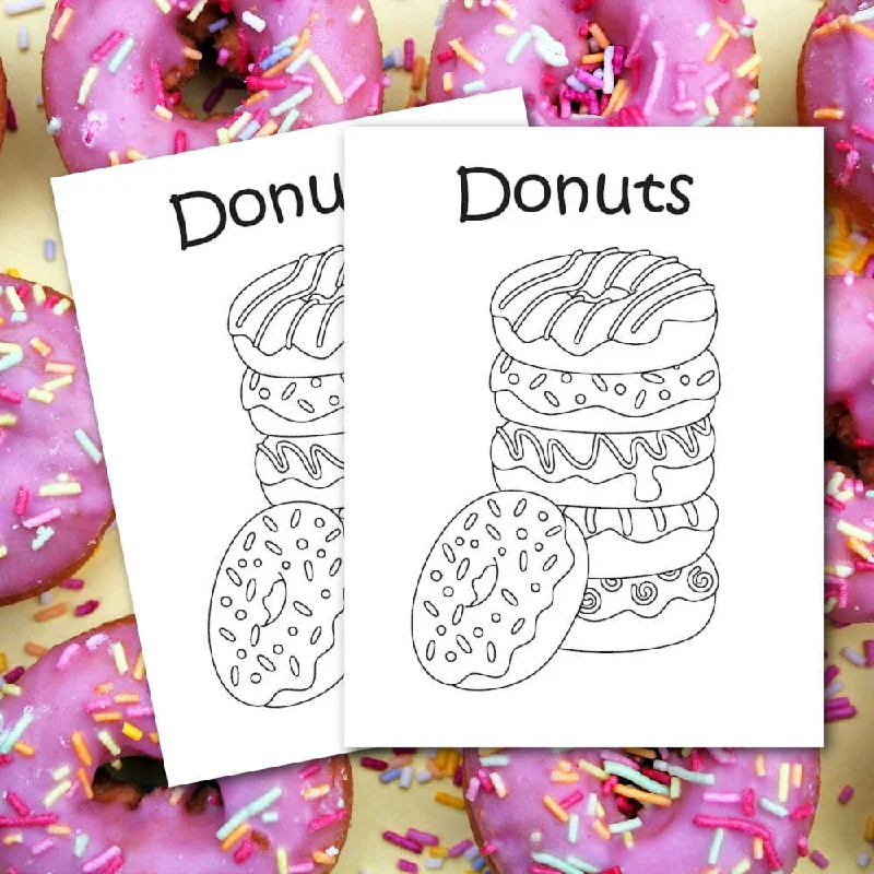 Donut Coloring Page