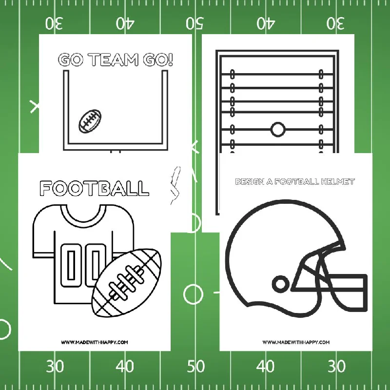 Football Coloring Sheets