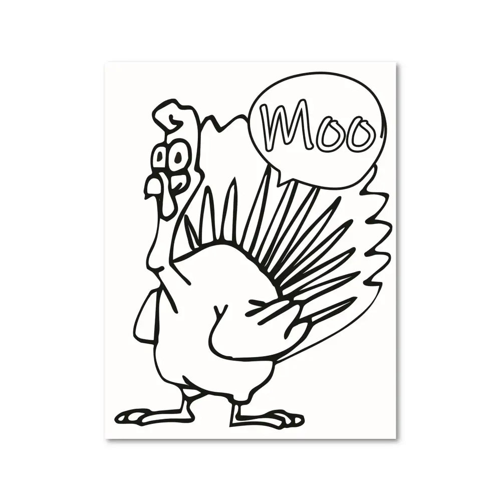 "Funny Turkey" PLR Coloring Page