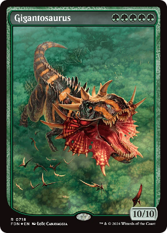 Gigantosaurus (FDN-718) - Foundations: (Full Art, textless) [Rare]