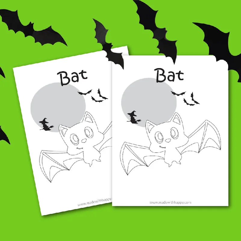 Halloween Bat Coloring Page