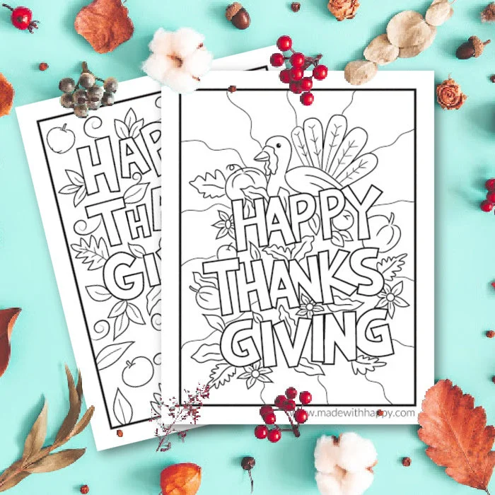 Happy Thanksgiving Coloring Pages