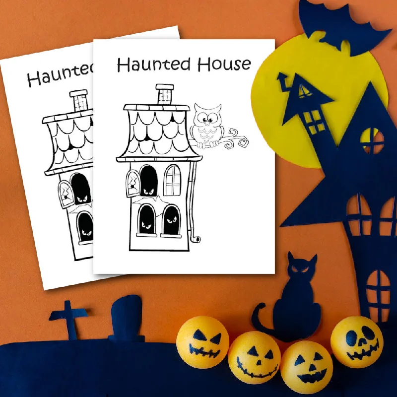 Haunted House Coloring Page