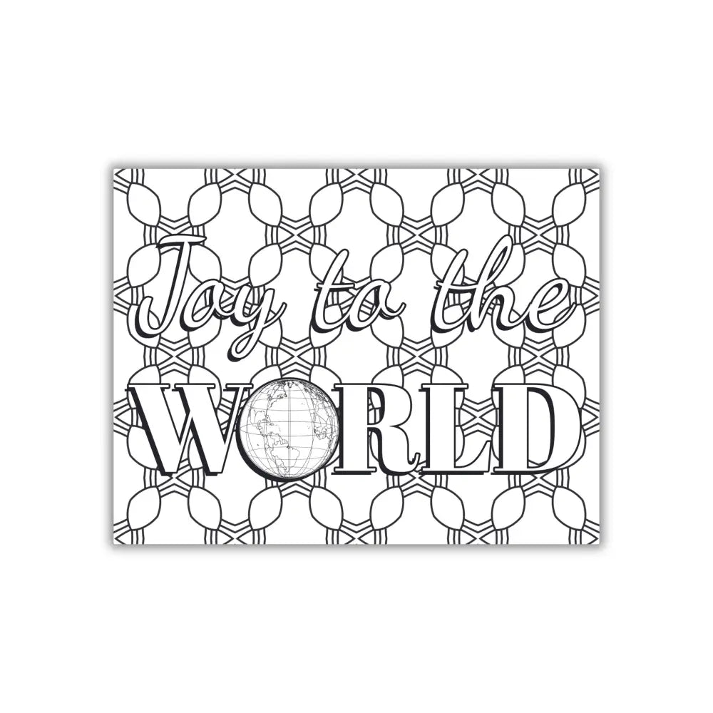 "Joy to the World" PLR Coloring Page