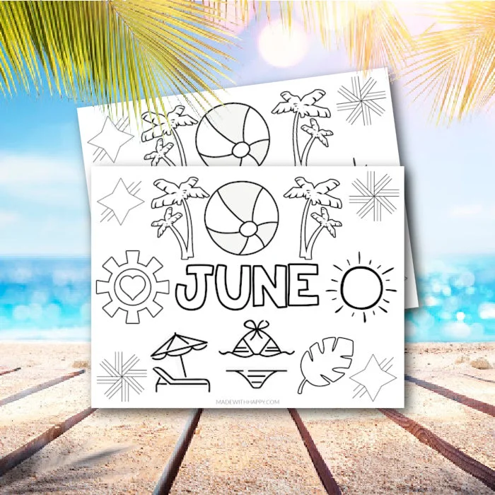 June Coloring Page