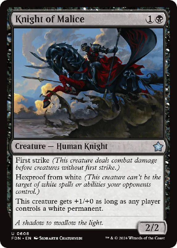 Knight of Malice (FDN-608) - Foundations [Uncommon]