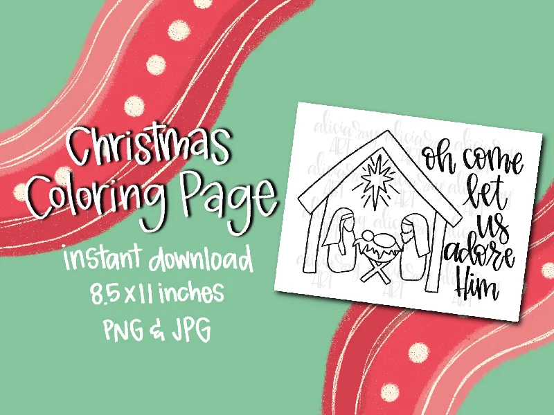 Manger Coloring Page