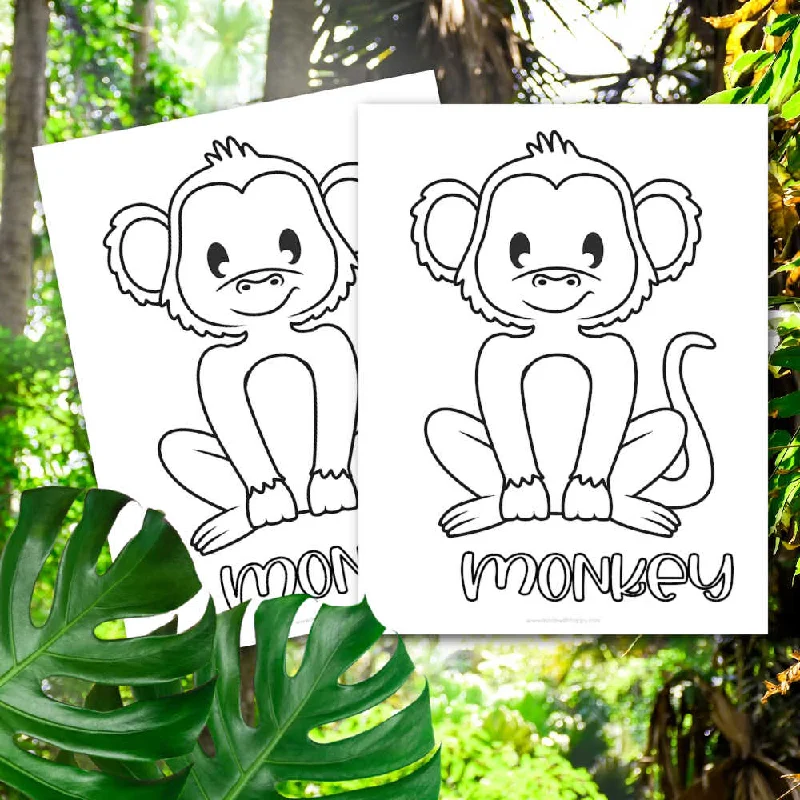 Monkey Coloring Page