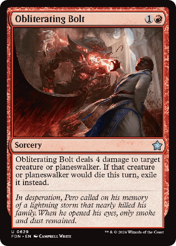 Obliterating Bolt (FDN-629) - Foundations [Uncommon]