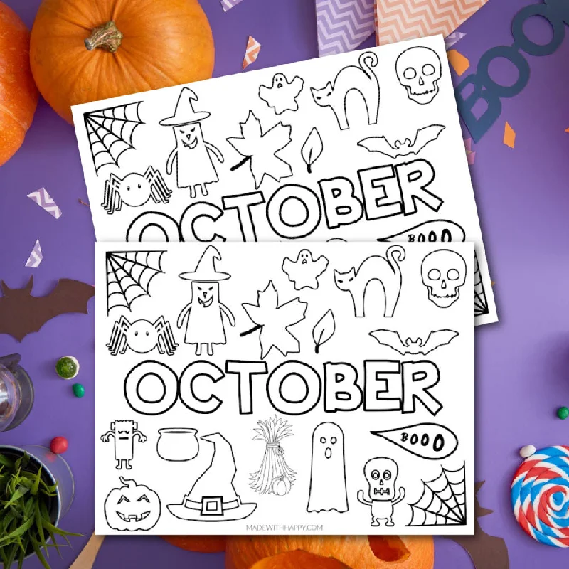 October Coloring Page