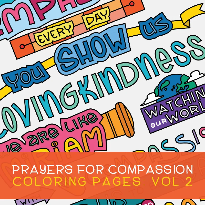 Prayers for Compassion Coloring Pages: Volume 2