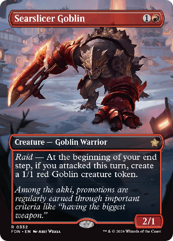 Searslicer Goblin (FDN-332) - Foundations (Borderless) Foil [Rare]