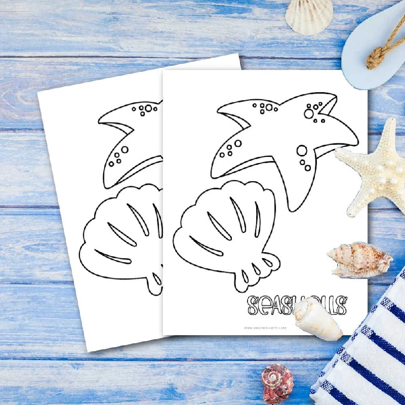 Seashell Coloring Sheet