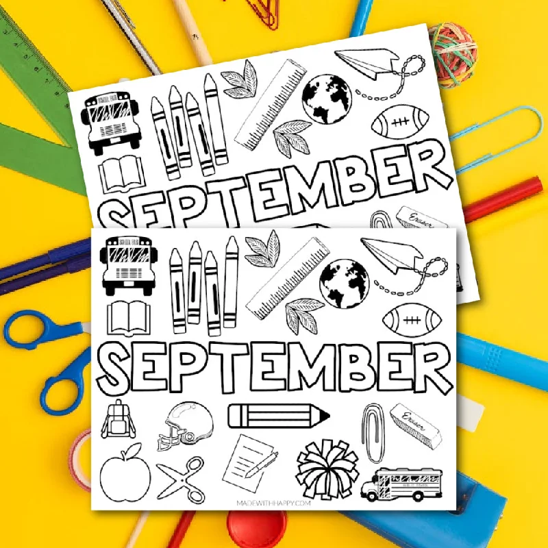 September Coloring Page