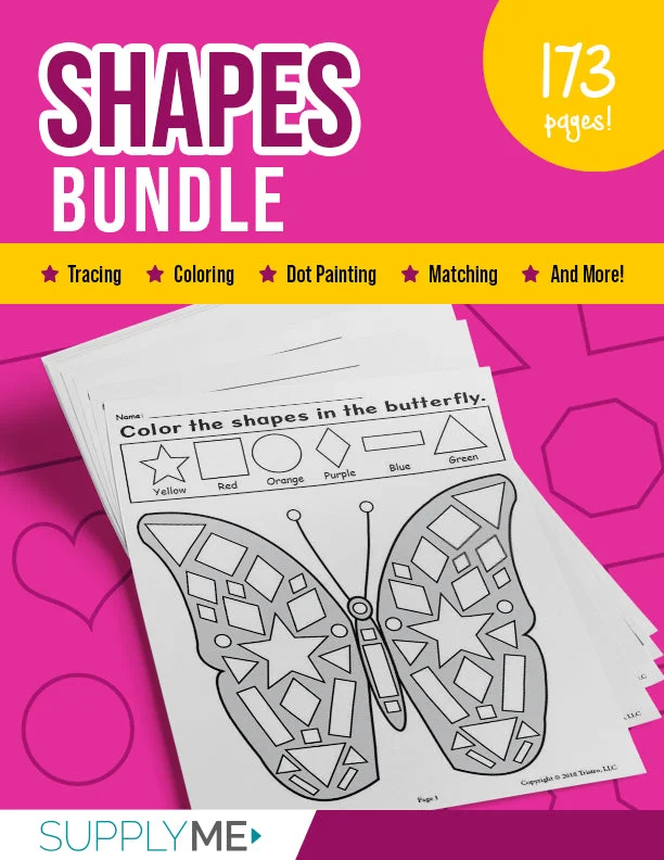 Shapes Worksheets Bundle - 173 Pages of Printable Shape Worksheets and Activities!