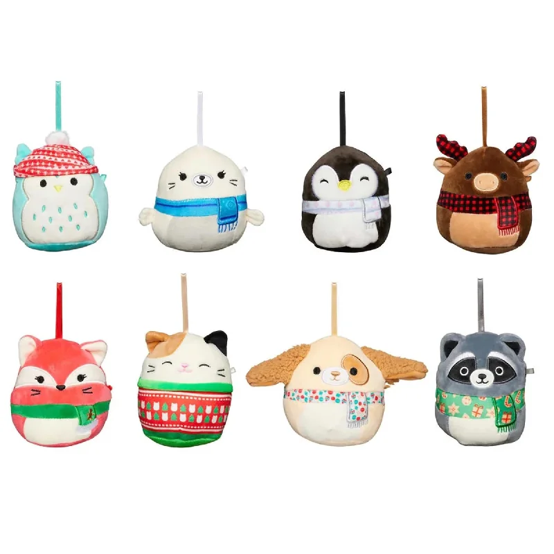 Squishmallow 4 Inch Plush Ornaments 8 Pack | Winter