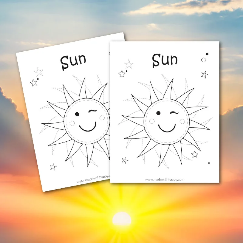 Sun Coloring Sheet