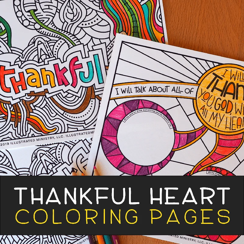 Thankful Heart Coloring Pages