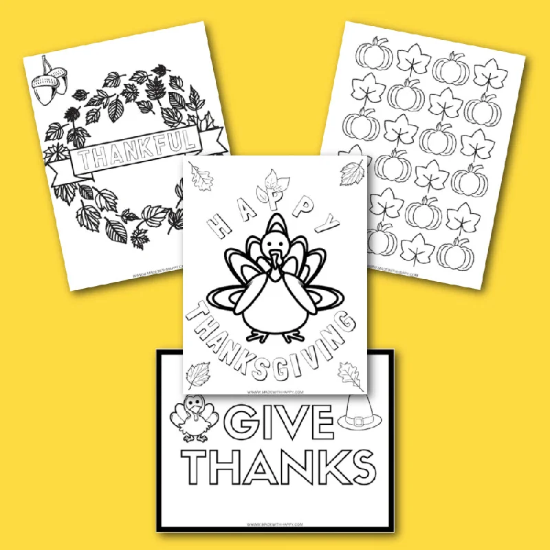 Thanksgiving Coloring Sheets For Kids