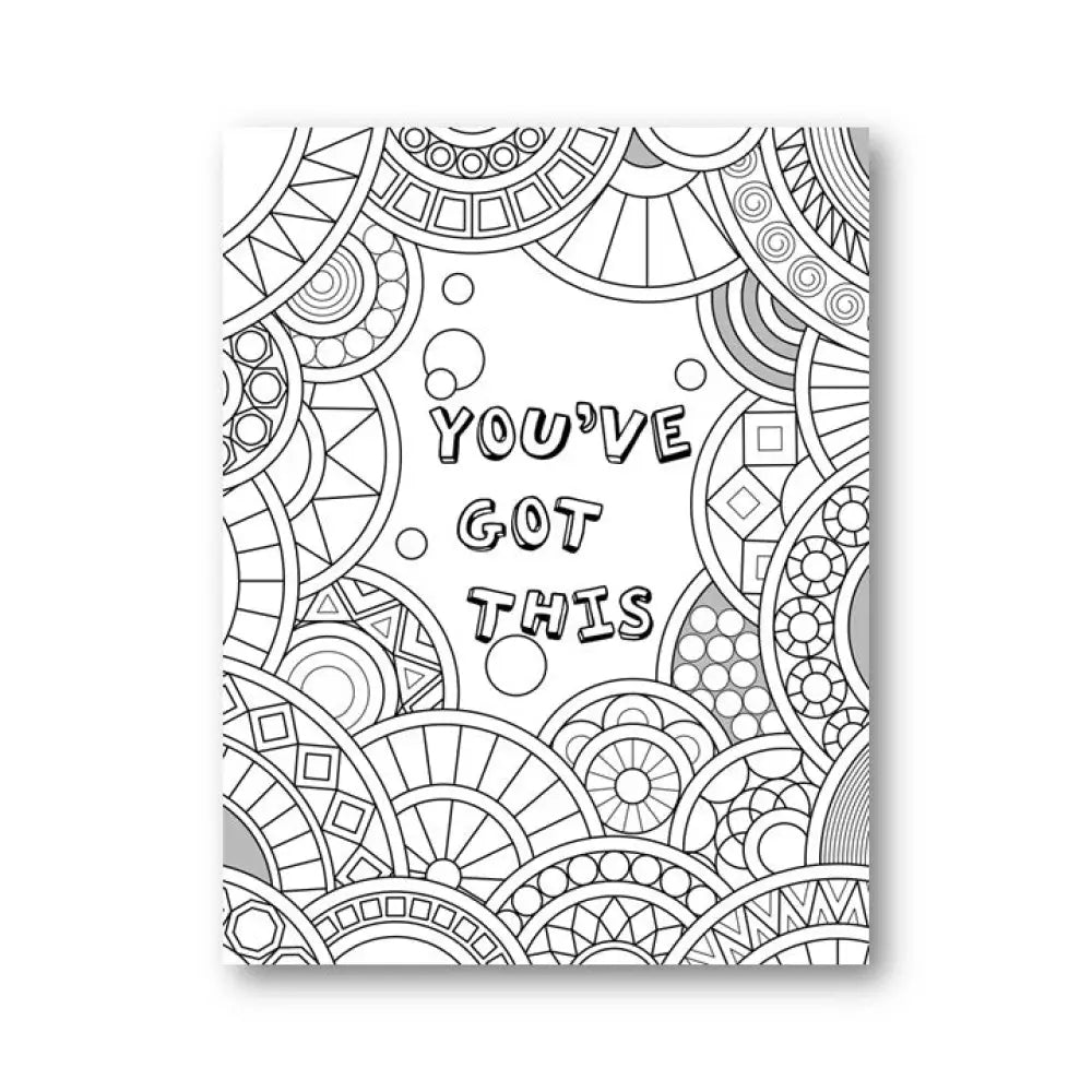 "You've Got This" PLR Coloring Page